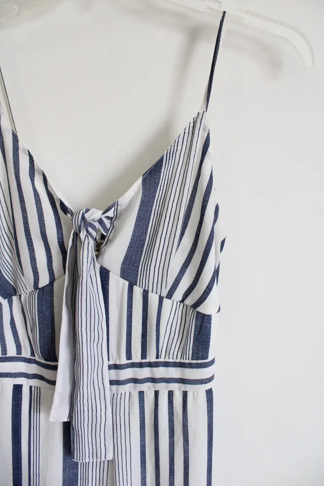 Japna Rings Japna Blue White Striped Jumpsuit S