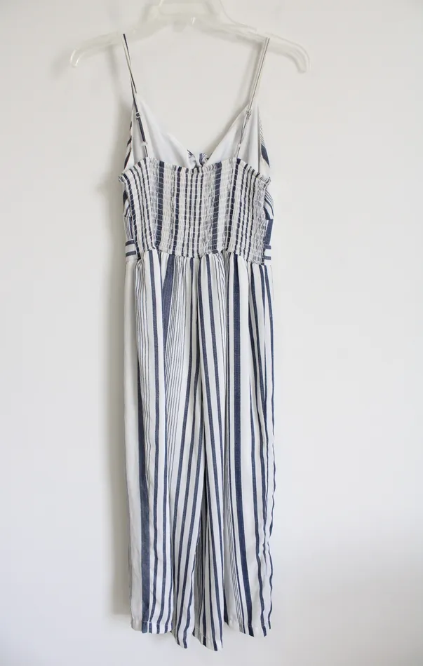 Japna Rings Japna Blue White Striped Jumpsuit S