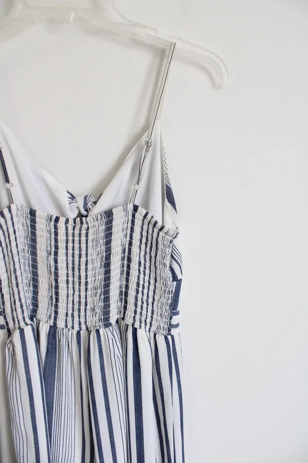 Japna Rings Japna Blue White Striped Jumpsuit S