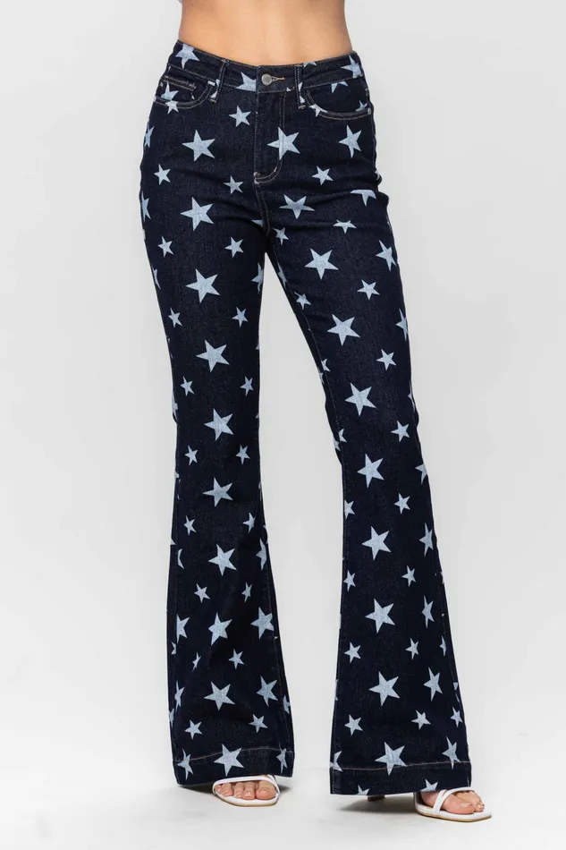JUDY BLUE HIGH WAIST ALL OVER STAR PRINT RINSE WASH FLARE DARK STONE JUDY BLUE Rings JUDY BLUE HIGH WAIST ALL OVER STAR PRINT RINSE WASH FLARE DARK STONE JUDY BLUE Rings