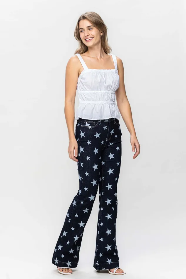 JUDY BLUE HIGH WAIST ALL OVER STAR PRINT RINSE WASH FLARE DARK STONE JUDY BLUE Rings JUDY BLUE HIGH WAIST ALL OVER STAR PRINT RINSE WASH FLARE DARK STONE JUDY BLUE Rings