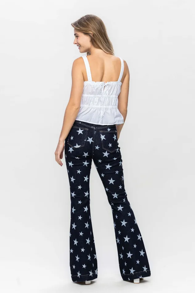 JUDY BLUE HIGH WAIST ALL OVER STAR PRINT RINSE WASH FLARE DARK STONE JUDY BLUE Rings JUDY BLUE HIGH WAIST ALL OVER STAR PRINT RINSE WASH FLARE DARK STONE JUDY BLUE Rings