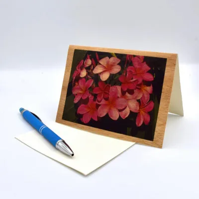 KOAKARDS Earrings Koa Kards HawaiiThemed Koa Wood Folded Note Card