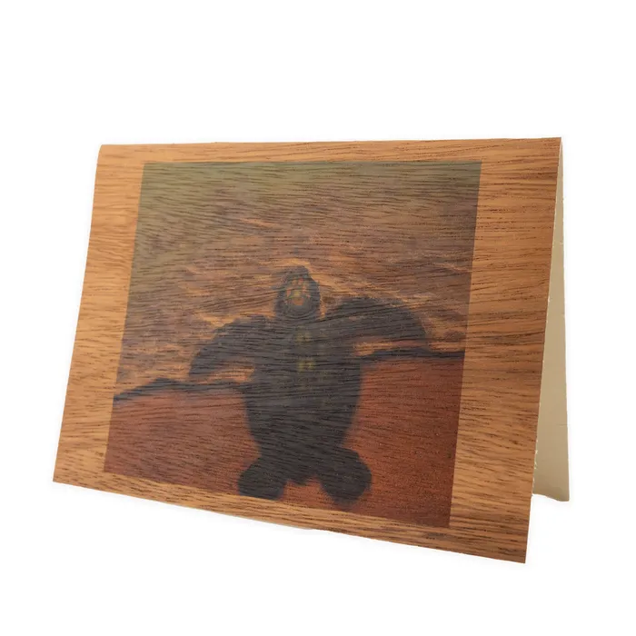 KOAKARDS Earrings Koa Kards HawaiiThemed Koa Wood Folded Note Card