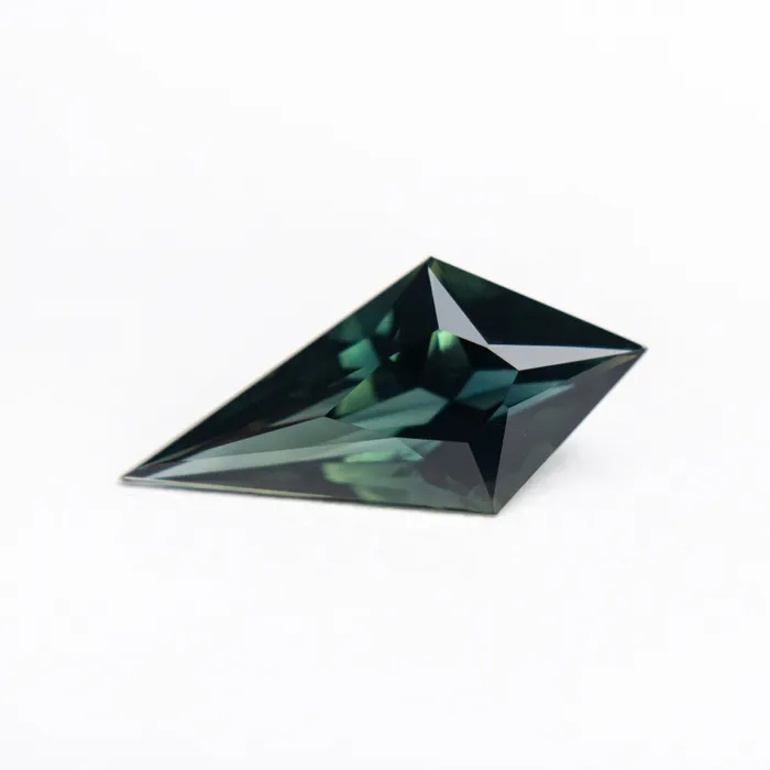 Misfit Gems Earrings Teal Brilliant Sapphire 166ct Kite