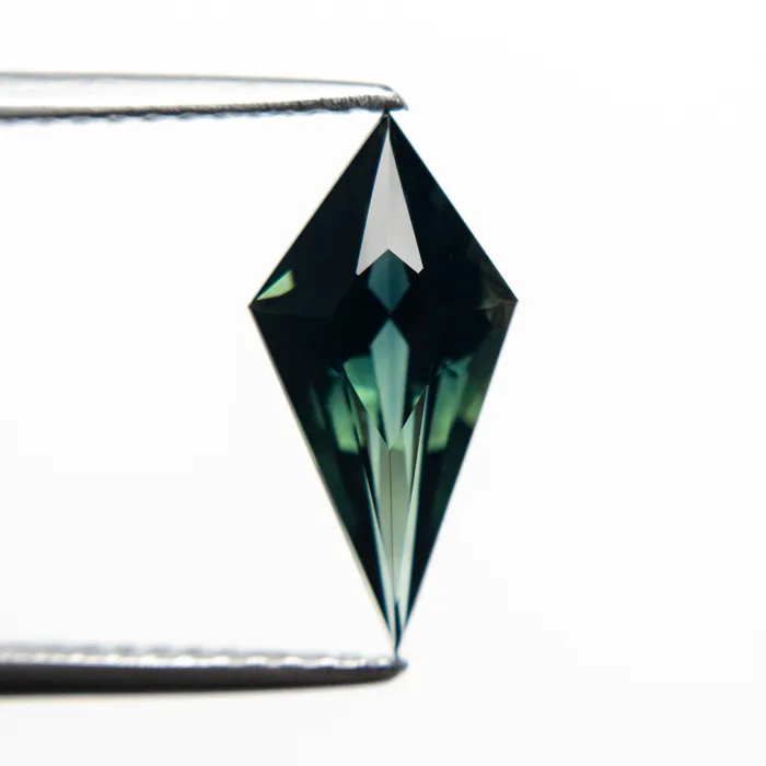 Misfit Gems Earrings Teal Brilliant Sapphire 166ct Kite