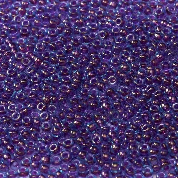 Miyuki Seed Beads 150 0352 Fuchsia Lined Aqua Luster 10 Gr Peppy Beads Earrings