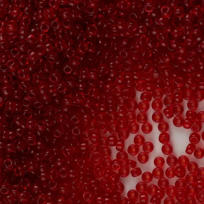 Miyuki Seed Beads 80 Transparent Red 0141 Peppy Beads Earrings