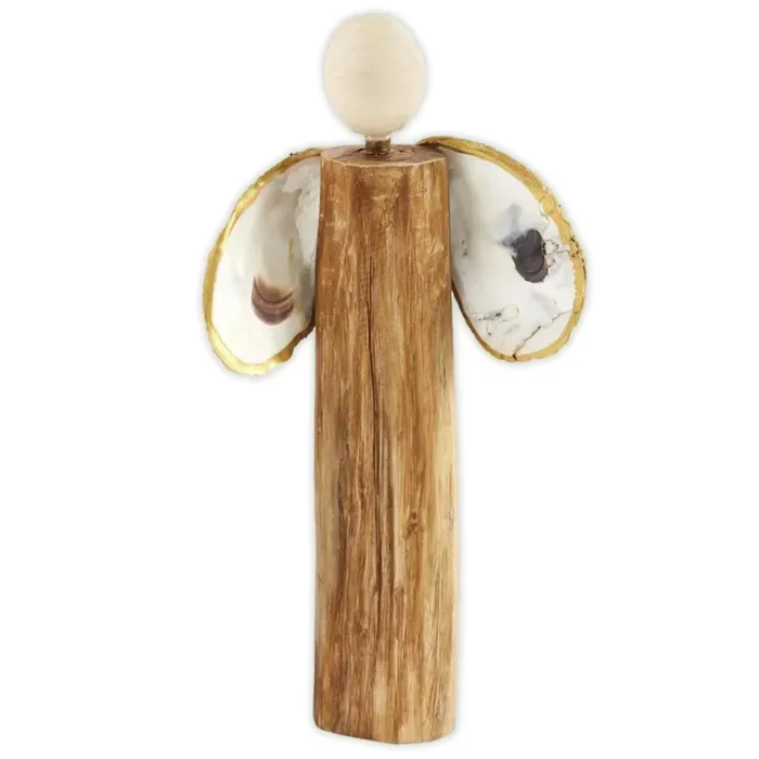 Mudpie Oyster Shell Driftwood Nativity Angel MUDPIE Necklaces