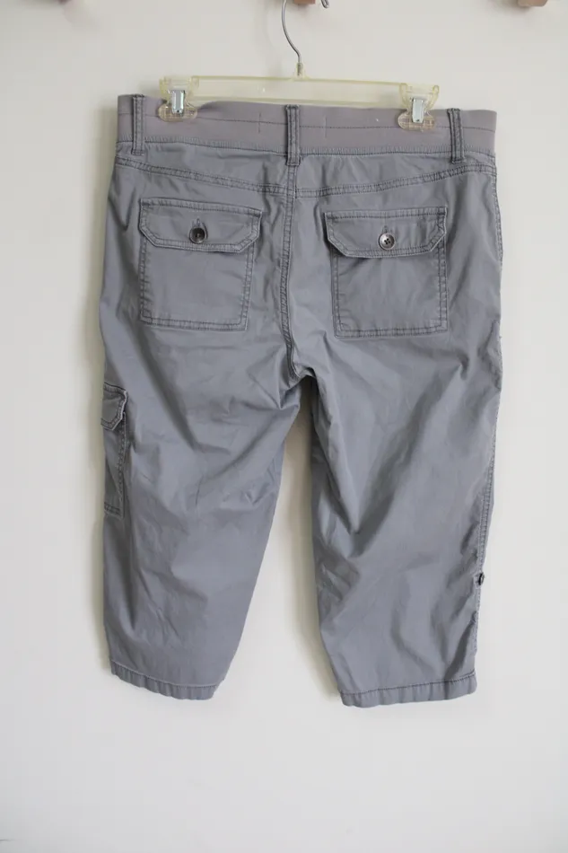 Necklaces Sonoma Sonoma Light Gray Cargo Capri 8 Petite