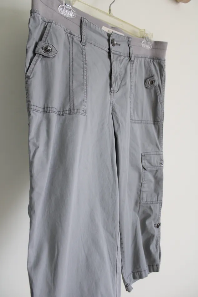 Necklaces Sonoma Sonoma Light Gray Cargo Capri 8 Petite