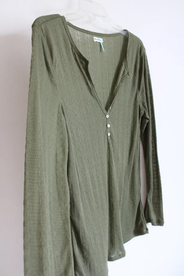 Old Navy Earrings Old Navy Thin Olive Green Long Sleeved Top XL