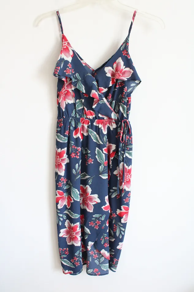 One Clothing Blue Floral Dress XS One Clothing Rings