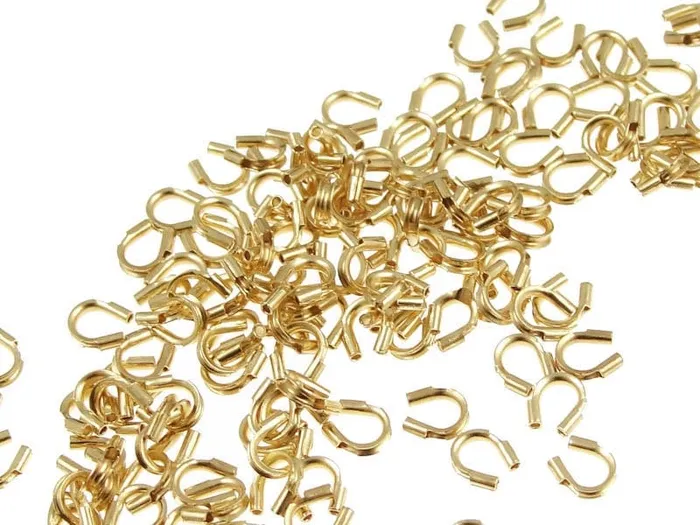 Peppy Beads Earrings Gold Color Wire Protector