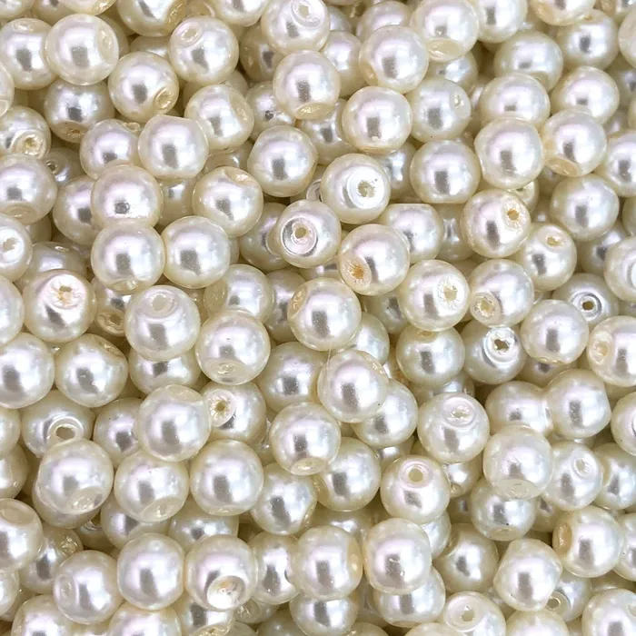 Peppy Beads Glass Pearl Beads 6mm 100Gr Pack Approx 350 Beads Ivory Color Ivory Glass Pearl Necklaces Peppy Beads Glass Pearl Beads 6mm 100Gr Pack Approx 350 Beads Ivory Color Ivory Glass Pearl Necklaces