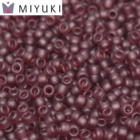 Peppy Beads Necklaces Miyuki Seed Beads 110 Matted Dark Smoky Amethyst 0153FNEW