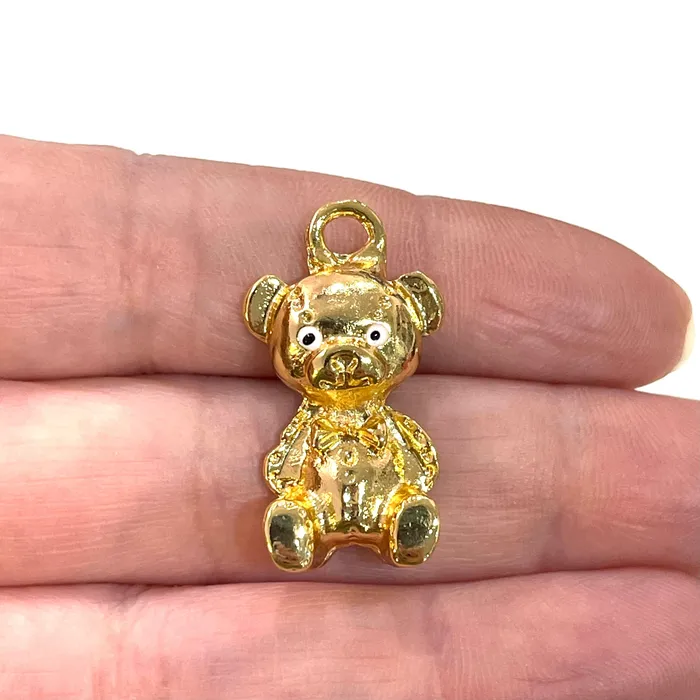 Peppy Beads Necklaces Mommy Bear 24Kt Gold Plated Charm a member of our Bear Family