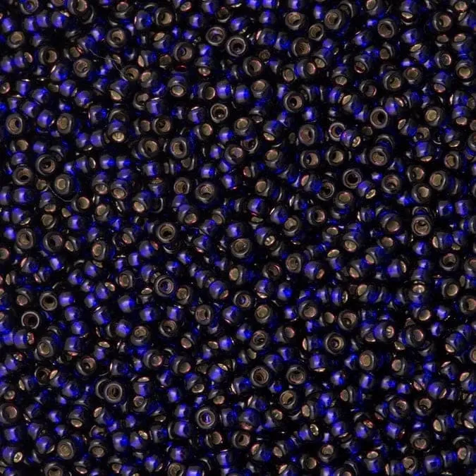 Peppy Beads Rings Miyuki Seed Beads 80 Dyed Silver Lined Dark Purple1426NEW