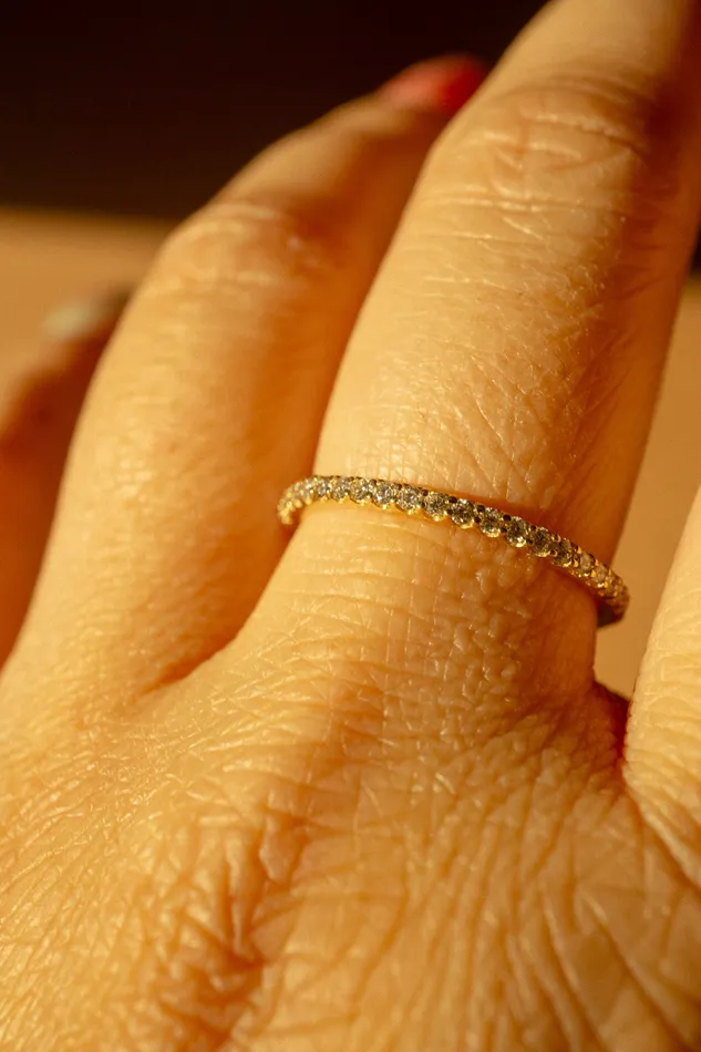 Rings 14k Gold Pav Diamond Ring Size 675 Foe Dear
