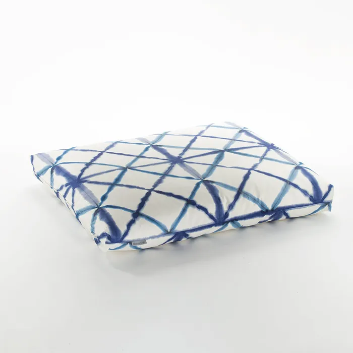 Rings DC Blue Watercolor Geometric Print Zabuton