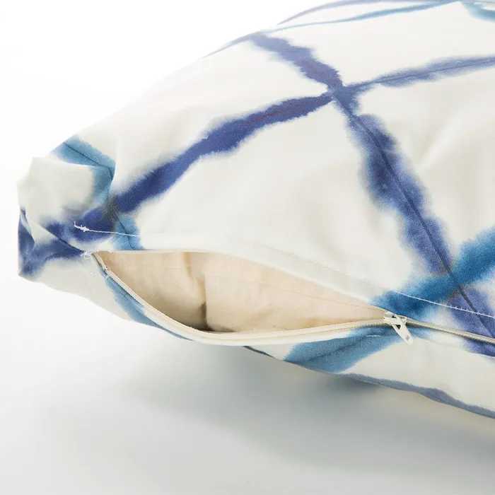 Rings DC Blue Watercolor Geometric Print Zabuton