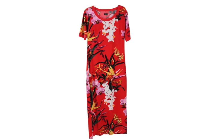 Rings GILI GILI Red Floral Maxi Dress S