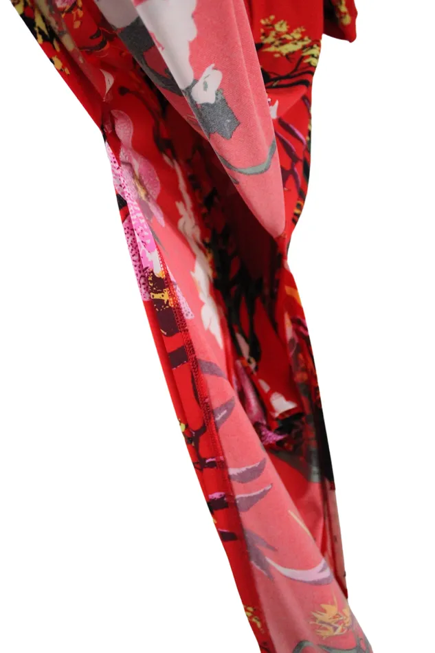 Rings GILI GILI Red Floral Maxi Dress S