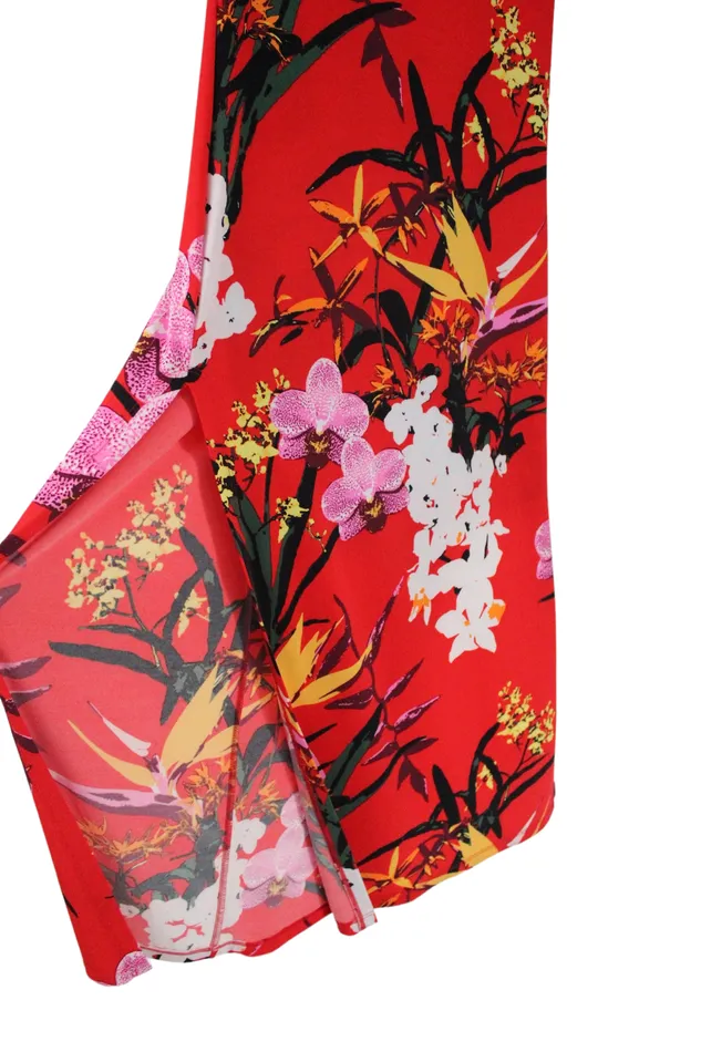 Rings GILI GILI Red Floral Maxi Dress S