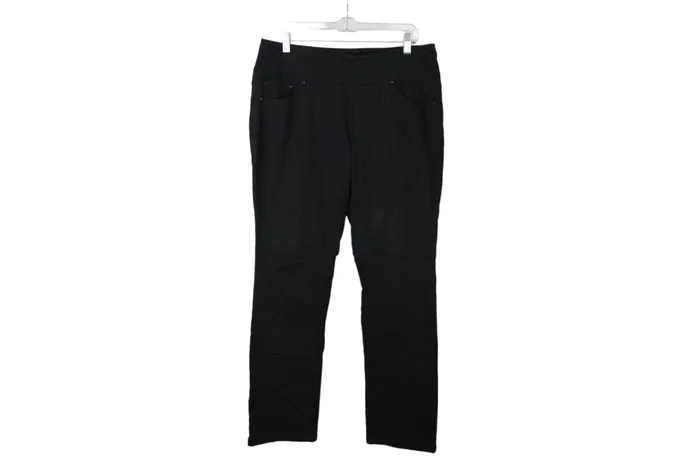 Rings JAG High Rise Straight Leg Black Pants 14 Petite JAG