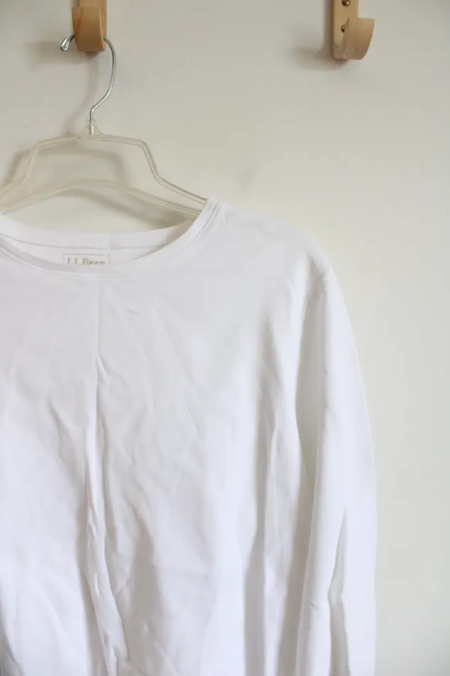 Rings LL Bean Solid White Long Sleeved Cotton Shirt 1X LL Bean
