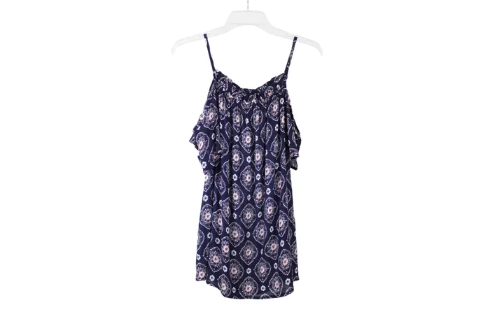 Rings MTS MTS Blue Cold Shoulder Blouse S