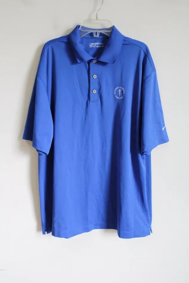 Rings Nike Nike Golf Baytree National Blue Polo Shirt L