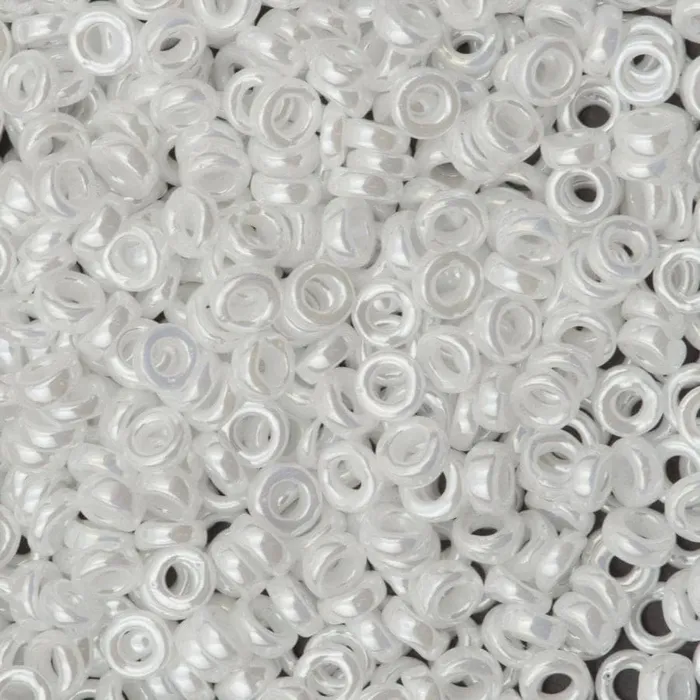 Rings Peppy Beads Miyuki Spacer Beads 3x1mm White Pearl Ceylon 0420