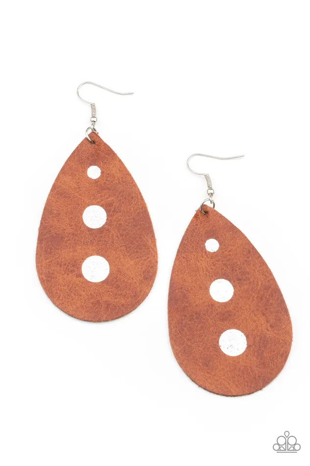 Rustic Torrent Brown Paparazzi Accessories Earrings