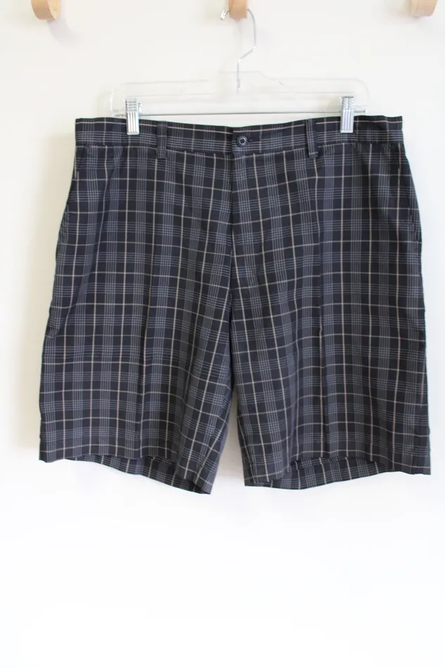 Savane Earrings Savane Dark Gray Plaid Shorts 36