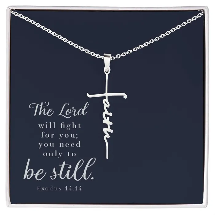 ShineOn Fulfillment Faith Cross Necklace Exodus 1414 Necklaces