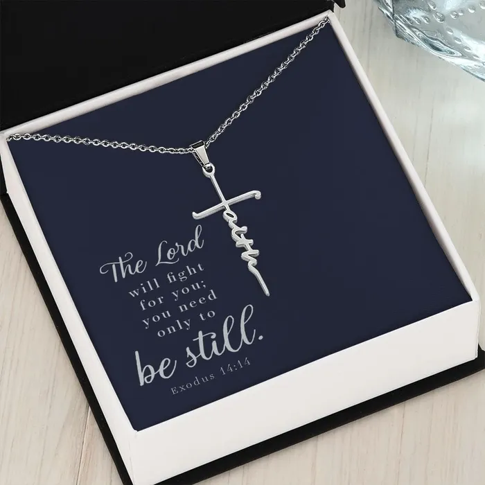 ShineOn Fulfillment Faith Cross Necklace Exodus 1414 Necklaces