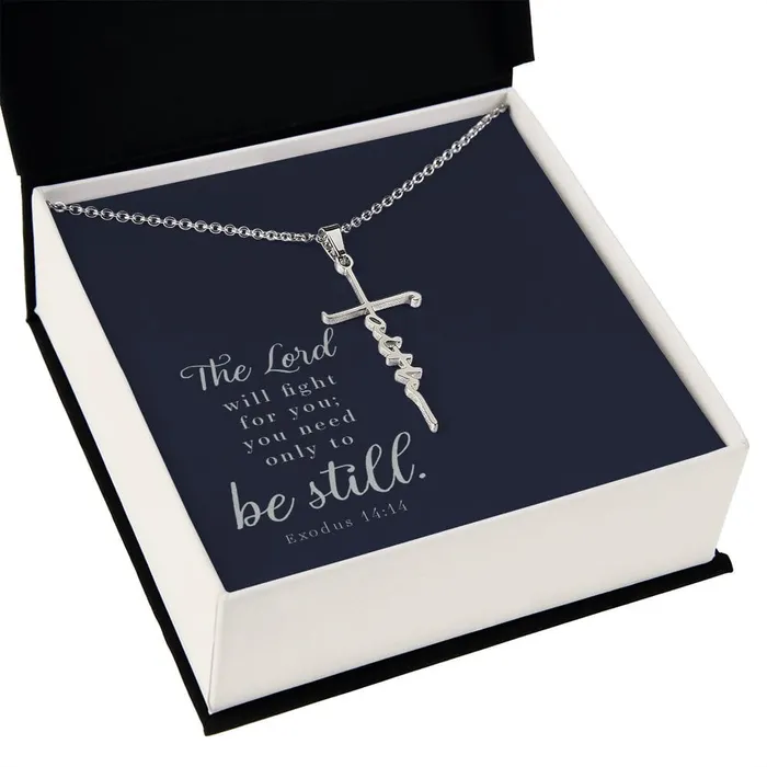 ShineOn Fulfillment Faith Cross Necklace Exodus 1414 Necklaces