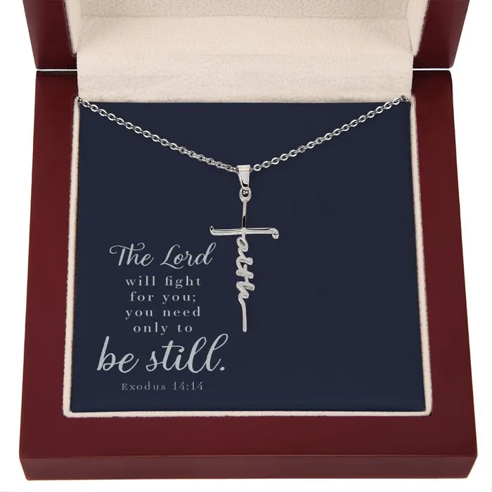 ShineOn Fulfillment Faith Cross Necklace Exodus 1414 Necklaces