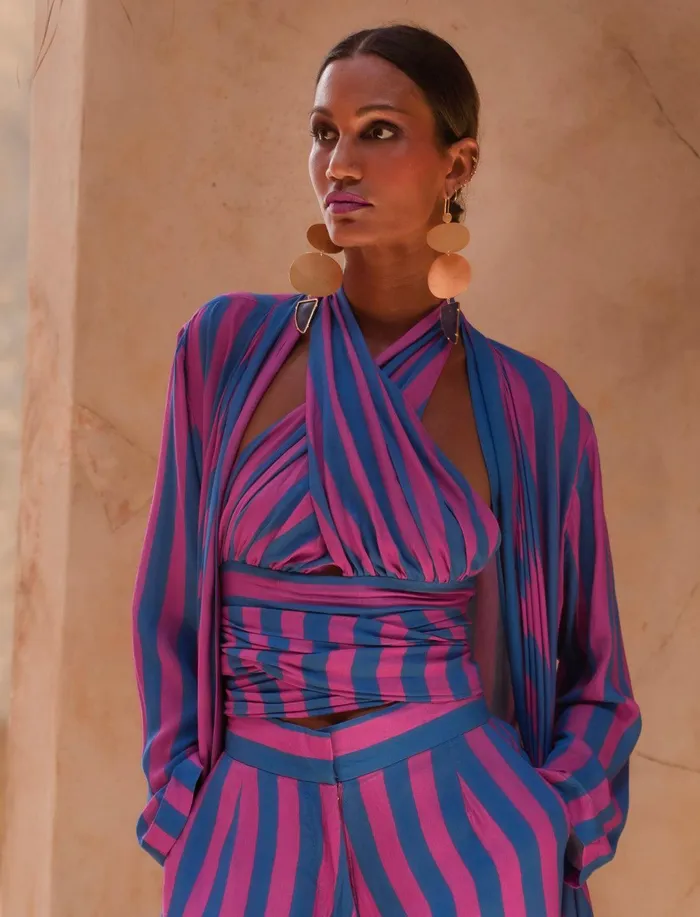 SIMONE WRAP TOP Erika Pea Earrings SIMONE WRAP TOP Erika Pea Earrings
