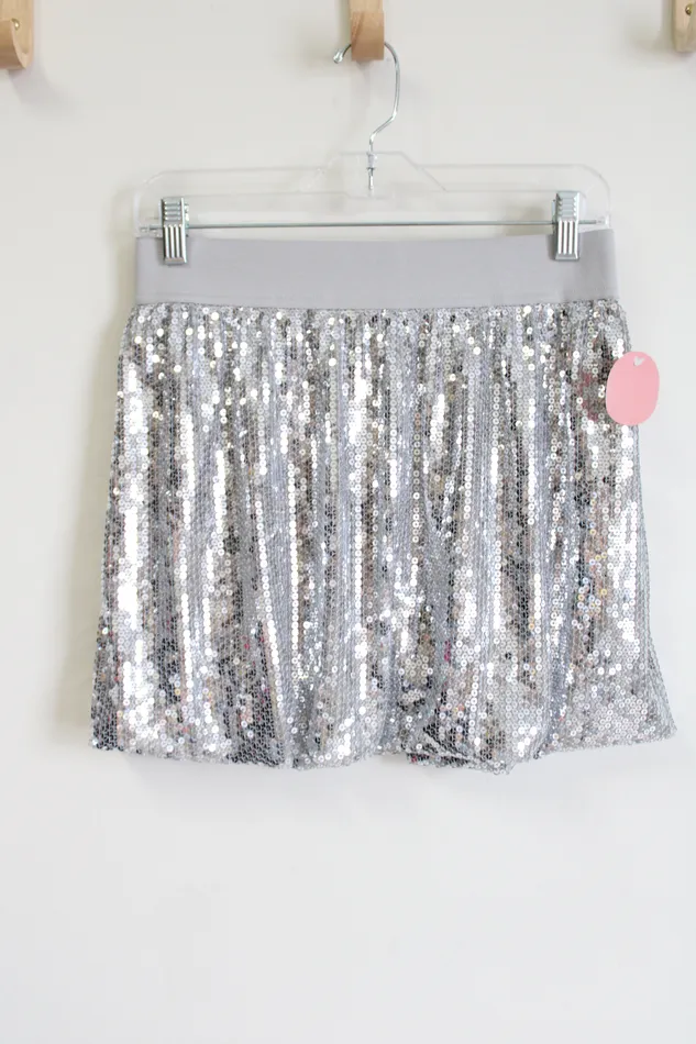 SO Rings NEW SO Silver Sequined Skirt 14