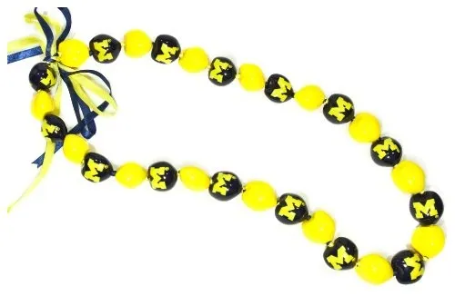 STYLEPASIFIKA University of Michigan Wolverines Kukui Nut Lei Necklaces