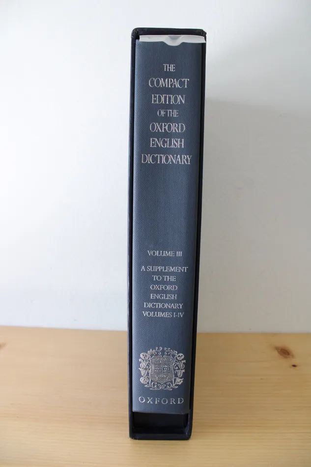 The Compact Edition Of The Oxford English Dictionary Volume III A Supplement To The OED Volumes IIV Jubilee Thrift Earrings