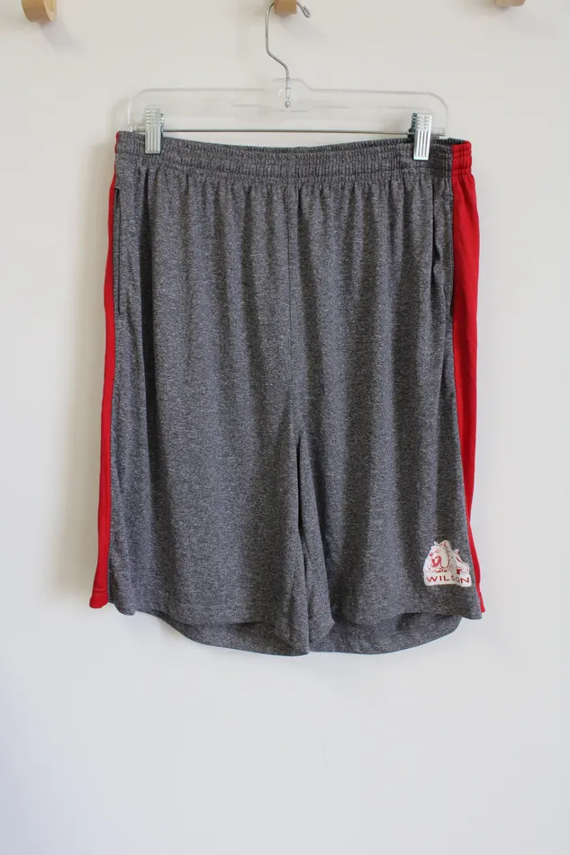 Wilson Earrings Wilson Gray Red Athletic Shorts XL