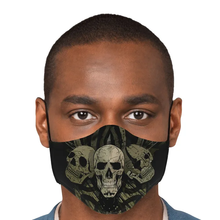 3 Skulls Viking Face Mask Skullistic Earrings