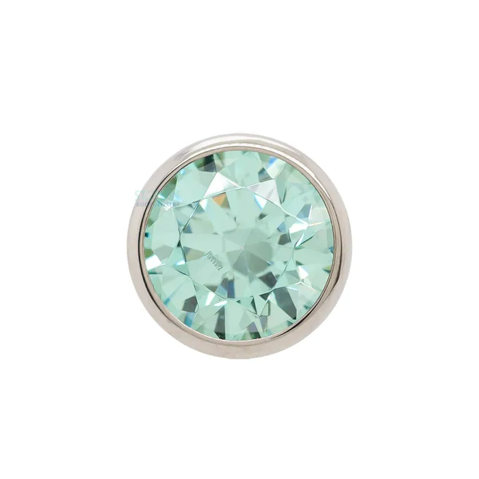 3mm Bezelset Round Faceted Gem on Flatback Industrial Strength IS Earrings
