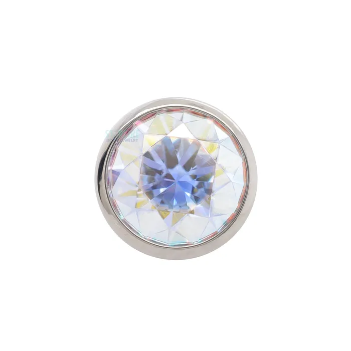 3mm Bezelset Round Faceted Gem on Flatback Industrial Strength IS Earrings