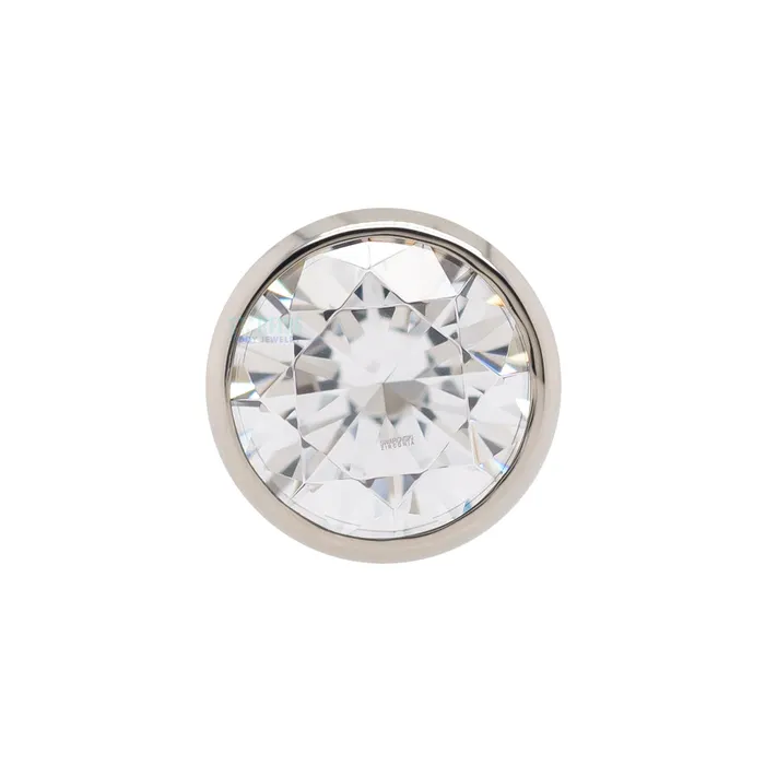 3mm Bezelset Round Faceted Gem on Flatback Industrial Strength IS Earrings