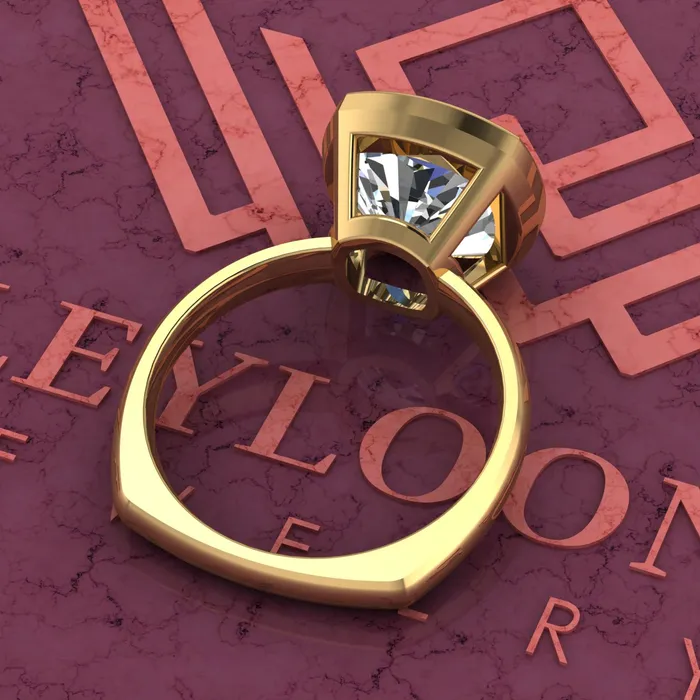 5 Carat Square Cushion Cut Bezel Euro Shank Solitaire D Color Moissanite Ring Leyloon Jewelry Rings