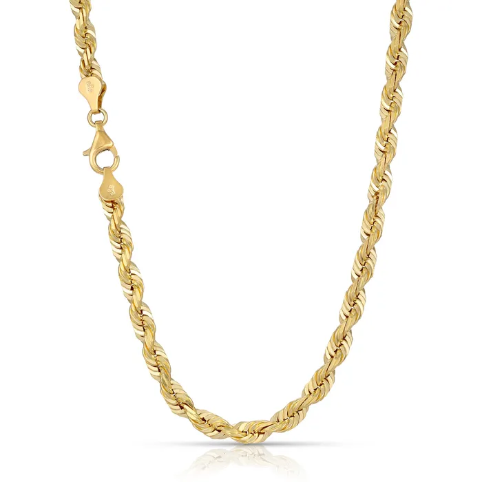 60MM Rope Chain Diamond Cut Saints Gold Co Rings